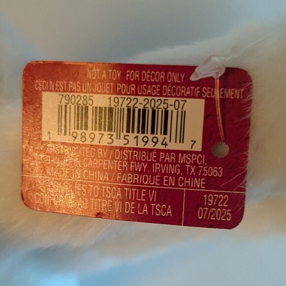 NWT 16" White Fur Snow Soldier Nutcracker Xmas Holiday Decor Michael's Ashland - Picture 16 of 16